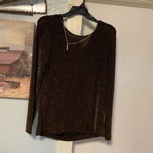 McNeal Kors New With Tags Women’s Xl Chocolate/gold Long Sleeve With Chain
